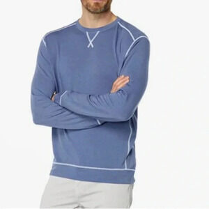 Johnnie-O Crewneck Long Sleeve Shirt Size Large Tall Blue Sweatshirt